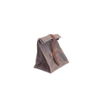 Load image into Gallery viewer, Lunch Sack Grey Waxed Canvas &amp; Leather

