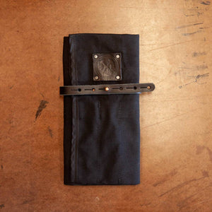 The Orville Waxed Canvas Tool Roll Black