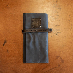 The Orville Waxed Canvas Tool Roll Slate