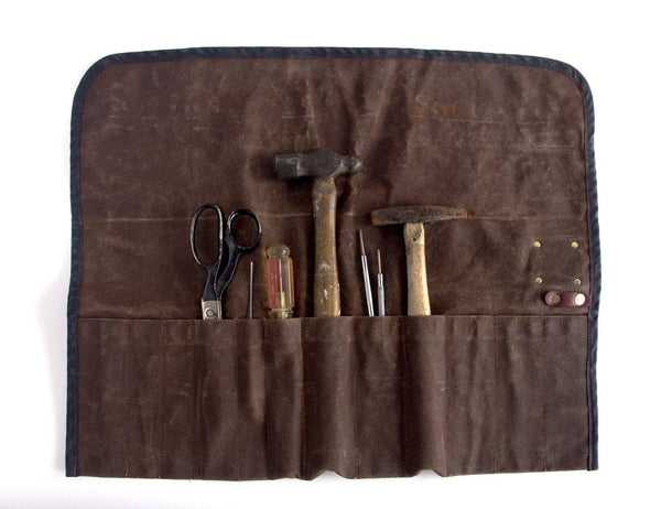 Tool Roll, Waxed Canvas, Charcoal