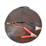 Load image into Gallery viewer, Waxed Canvas and Leather Jumper Cable, Booster Cable Bag, Carry
