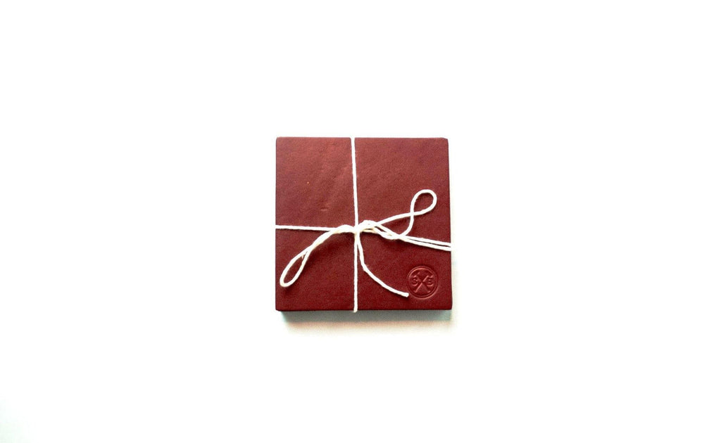SB Leather Coasters Chestnut -  - 1