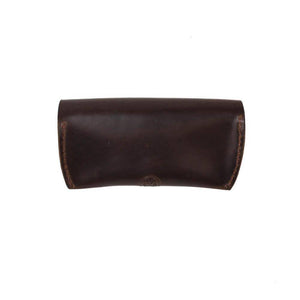 Brown leather Horween sunglasses case seahawk chromexcel