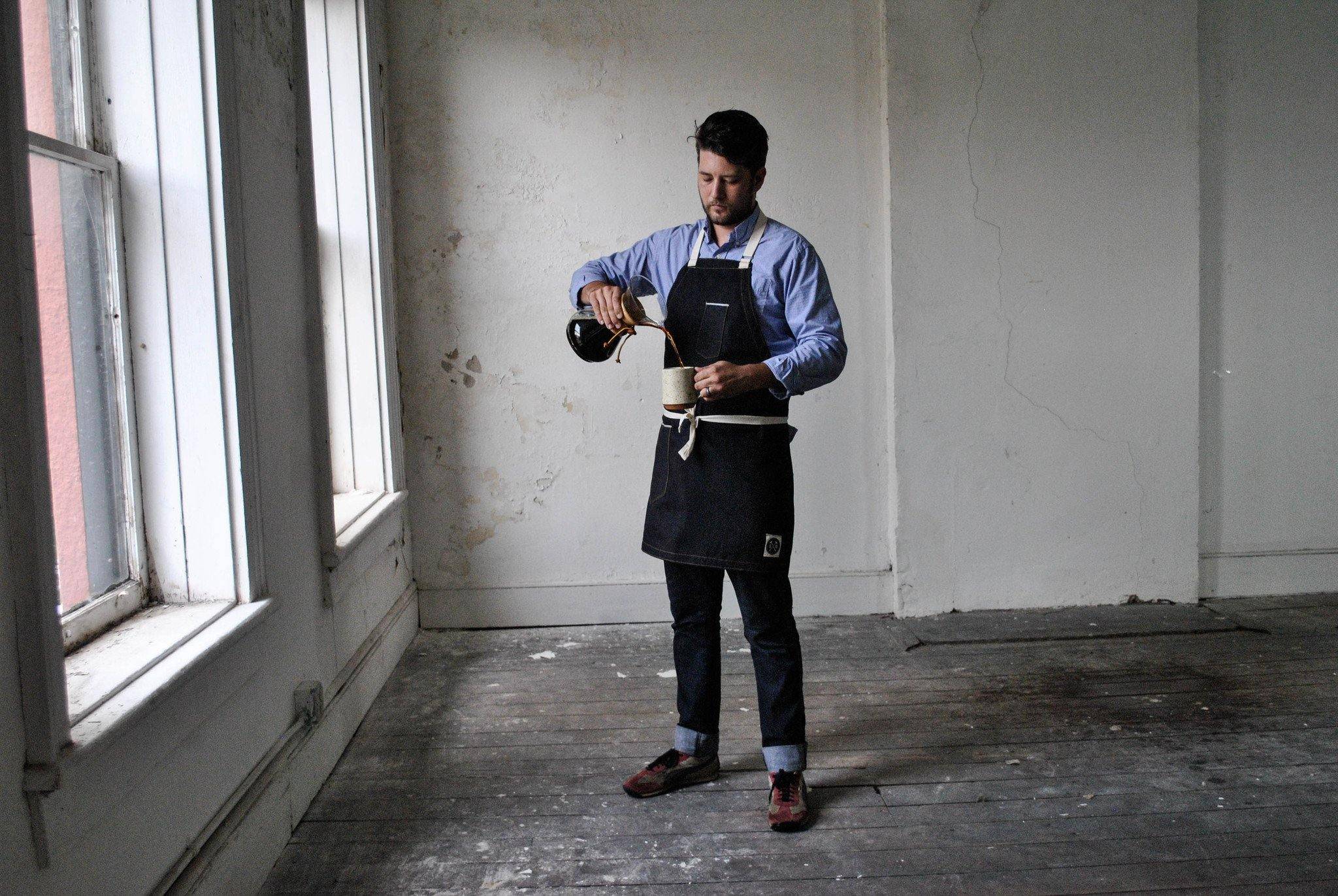 Denim Apron Workshop apron barista apron cone mills selvedge