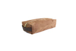 Load image into Gallery viewer, Nutmeg Waxed Canvas Toiletry Dopp Kit 14&quot;
