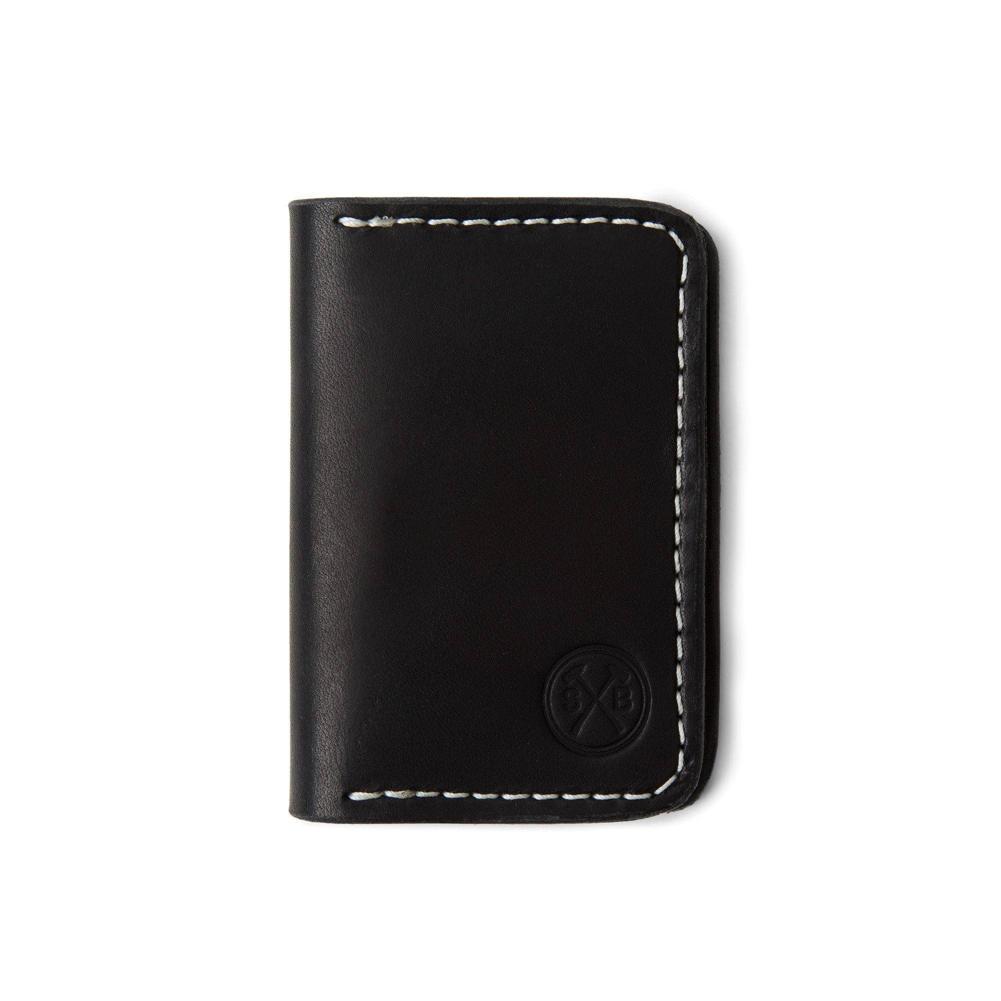 Black Horween Double Pocket Wallet