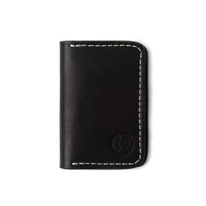 Black Horween Double Pocket Wallet