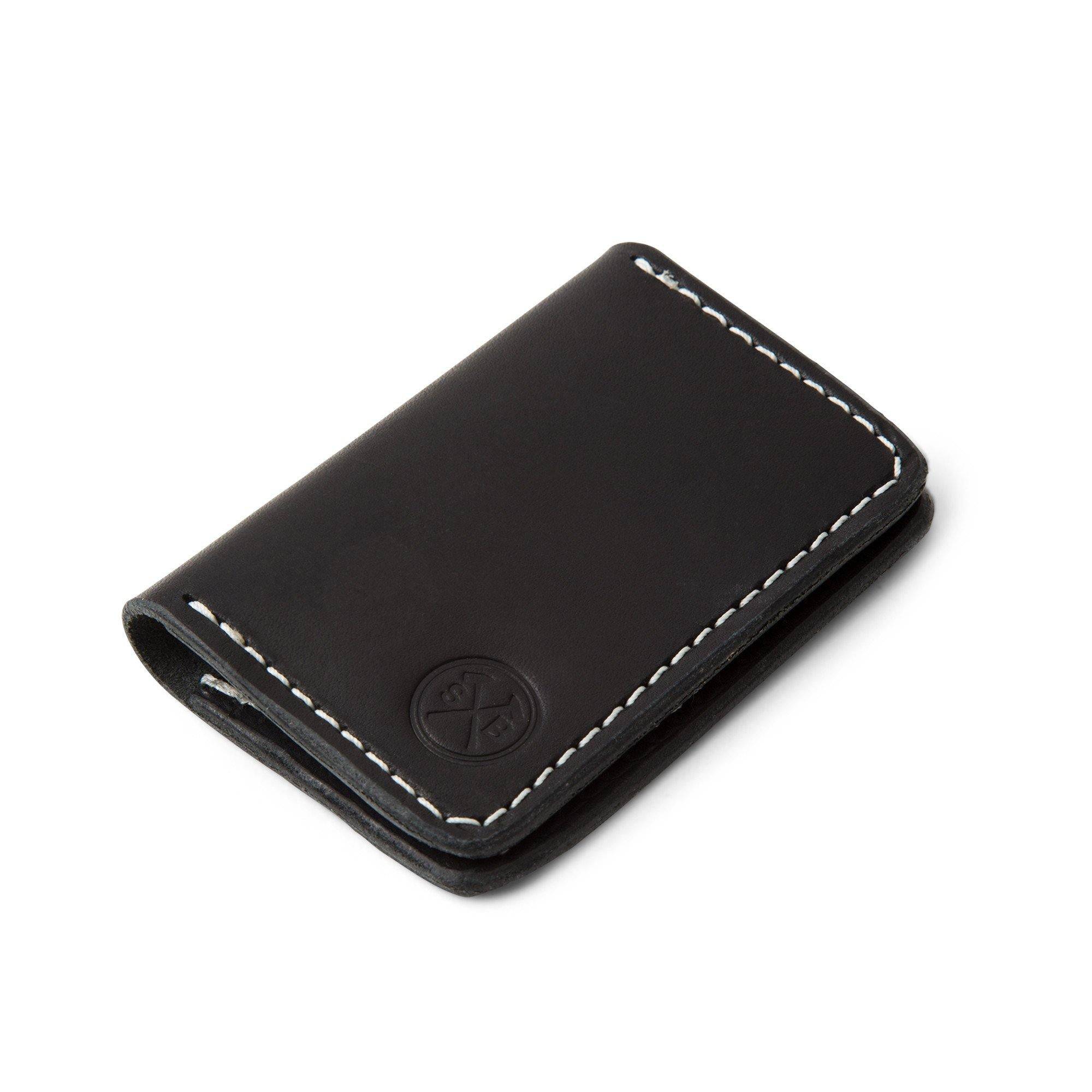 Black Horween Double Pocket Wallet