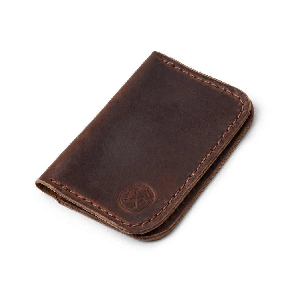 Dark Brown Seahawk Horween Double Pocket Wallet